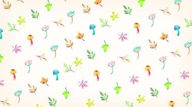 colorful botanical illustration background
