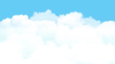 illustration of clouds flowing in the blue sky