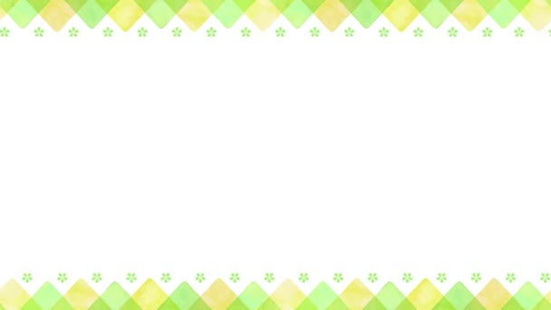 Watercolor Decoration Frame Green — Stockvideo