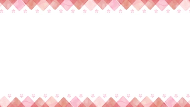 Watercolor Decoration Frame Pink — Stockvideo