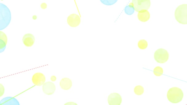 Watercolor Bubble Tunnel Background Colorful Version — Vídeos de Stock