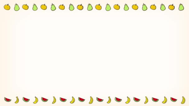 Simple Decoration Frame Fruit — Stock videók
