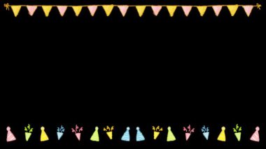 Simple hand drawn garland decoration