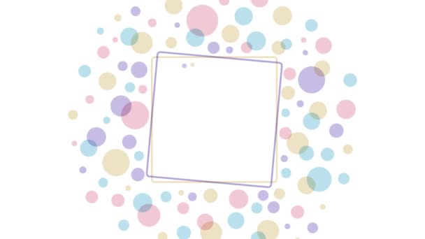 Title Frame Surrounded Dots Color Set — Vídeos de Stock