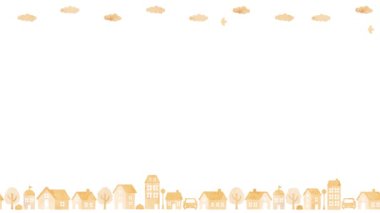 Grunge watercolor townscape background (beige)