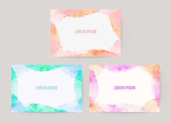 Watercolor Vector Background Templates Card — Stock Vector