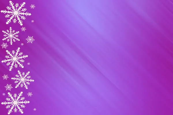 Зимова Рожева Пурпурна Троянда Насичена Яскравим Градієнтним Фоном Випадковими Сніжинками — стокове фото