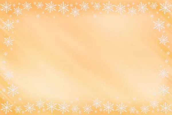 冬のオレンジベージュは 輪郭に沿って 側面に斜めの傾斜波と白い雪片と明るいグラデーションの背景を飽和させました ウェブサイト パンフレット ポスター デザインに使用できます これは素晴らしいお祝いです — ストック写真