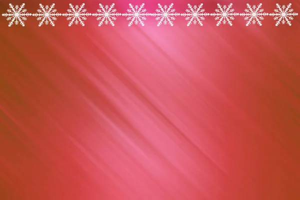 冬のピンクは 雪片の上と斜めの光の縞を持つ赤飽和明るいグラデーションの背景をバラ クリスマス コピースペース付きの新年カード これは お祝い 招待状 パーティー クリスマスのメッセージ 新年Cのための素晴らしいカードです — ストック写真
