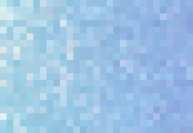 Abstract blue azure light background with a grid of squares on the side to the right, mosaic, geometric pattern. Can be used for websites, brochures, posters, presentations, printing and design.