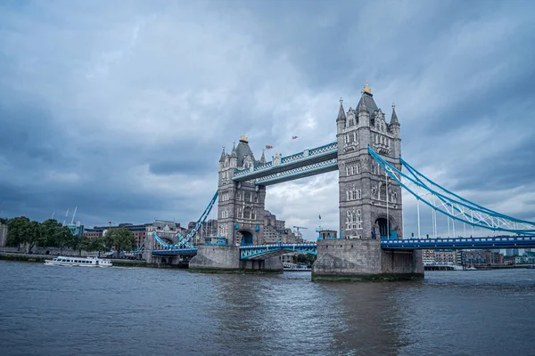 Tower Bridge Combinado Suspenso Suspensão Ajustável Caiu Ponte Centro Londres — Fotografia de Stock