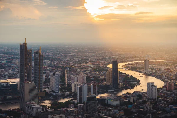 Bangkok Thailand June 2019 Landscape Bangkok City Golden Light Hour — Stock Photo, Image