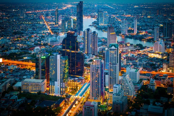 Bangkok Thailand June 2019 Landscape Bangkok City Night Scene — Stock Photo, Image