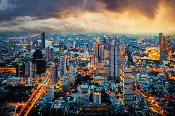 Bangkok Thailand June 2019 Landscape Bangkok City Twilight Time — Stock Photo, Image