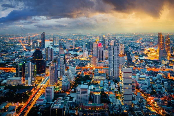 Bangkok Thailand June 2019 Landscape Bangkok City Twilight Time — Stock Photo, Image