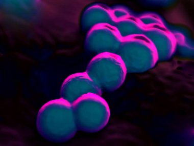 3d illüstrasyon - MRSA Bakteri veya Süper Böcek Bakterisi