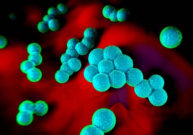 3d illüstrasyon - MRSA Bakteri veya Süper Böcek Bakterisi
