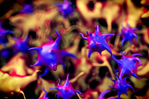 Dijital Oluşturulmuş 3D İllüstrasyon - Trombositler