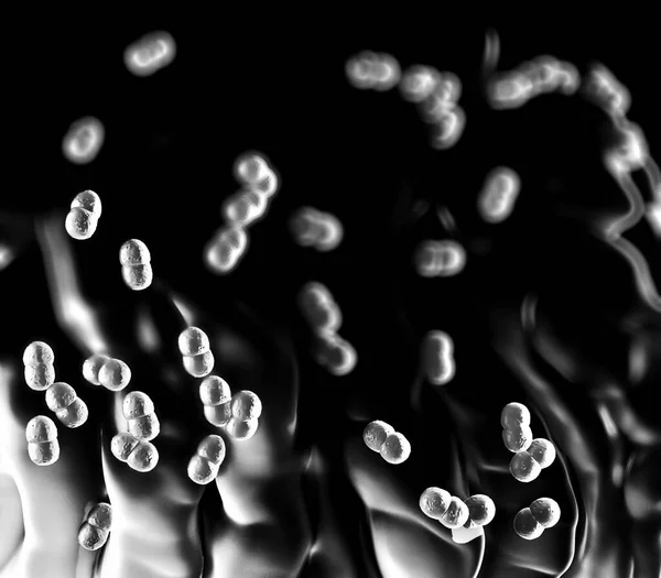 Ilustración Mrsa Bacterias Bacterias Super Bug — Foto de Stock