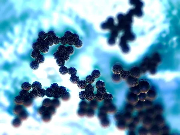 3d illüstrasyon - MRSA Bakteri veya Süper Böcek Bakterisi