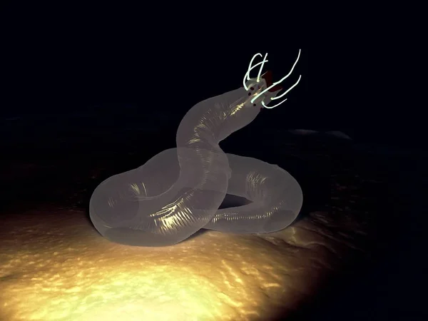 3Dイラスト Nematode Worm — ストック写真