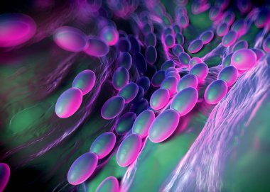 3D görüntüleme - asetobacter bakteri