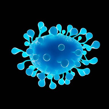 Patojenik koronavirüsün 3D çizimi