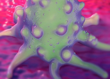 Göğüs kanseri hücrelerini kapatın.