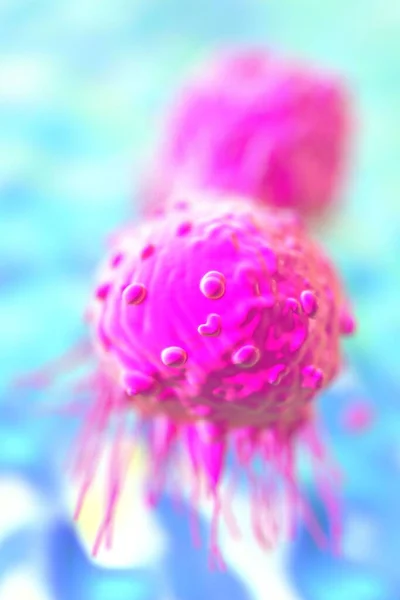 Иллюстрация Раковых Клеток Опухолей Деталях — стоковое фото