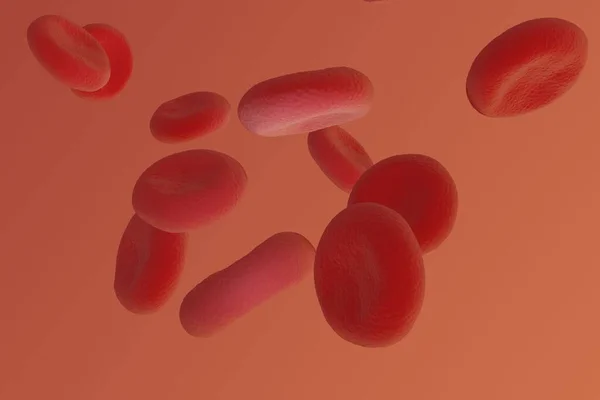 Vörös Vérsejtek Nagy Részletességgel Illusztráció — Stock Fotó