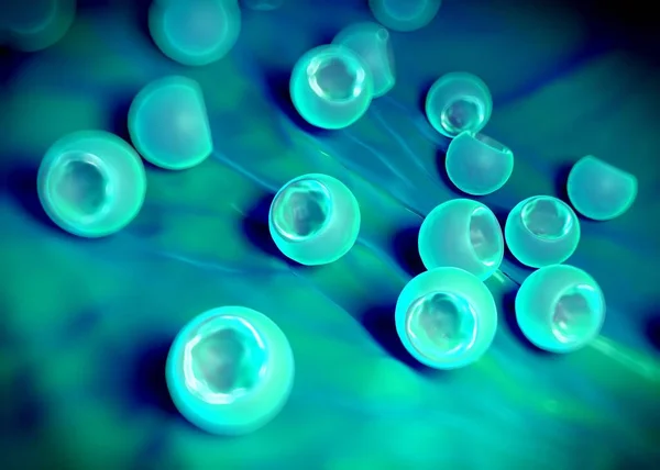 Rendering Bacterial Cells — Stock Photo, Image