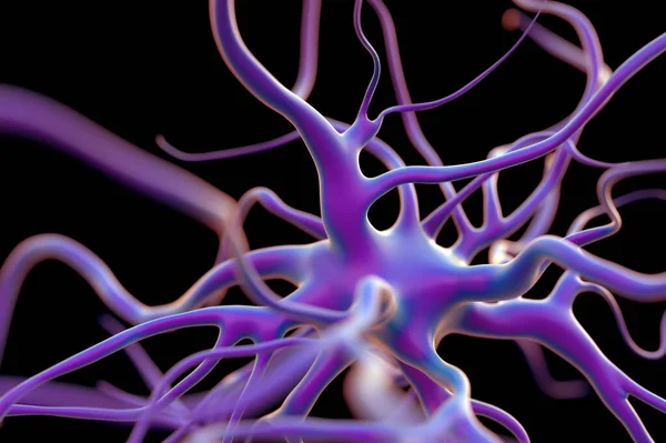 Rendering Active Nerve Cells — Stock Photo, Image