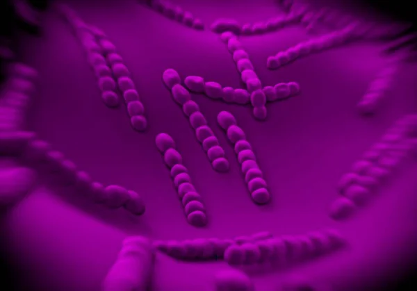 細菌アートワーク ニューモニア — ストック写真