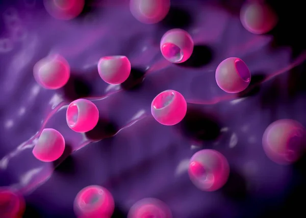 Rendering Bacterial Cells — Stock Photo, Image