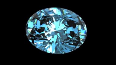 güzel büyük parlak mavi elmas siyah arka planda