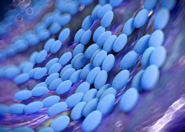 3D görüntüleme - asetobacter bakteri