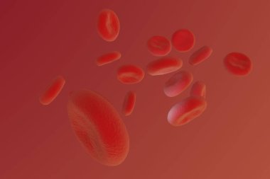 kırmızı kan hücreleri yüksek detay çizimi 