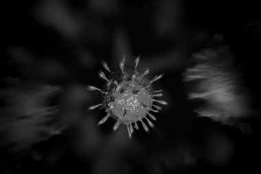 Renkli arka planda domuz gribinin gösterimi