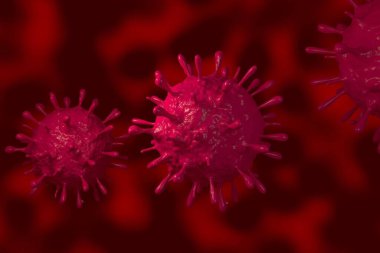 Renkli arka planda domuz gribinin gösterimi