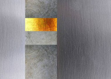 Altın ve çelik metal desen arkaplanı
