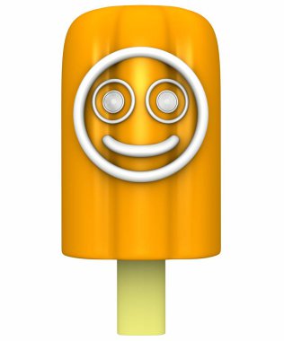 Dondurmacı beyaz arka planda eriyor / dondurmacı