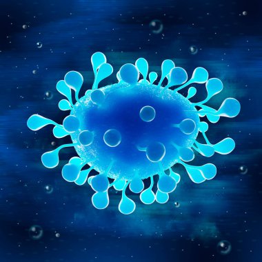 Patojenik koronavirüsün 3D çizimi