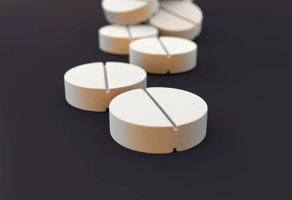 アスピリン錠剤の閉鎖 — ストック写真