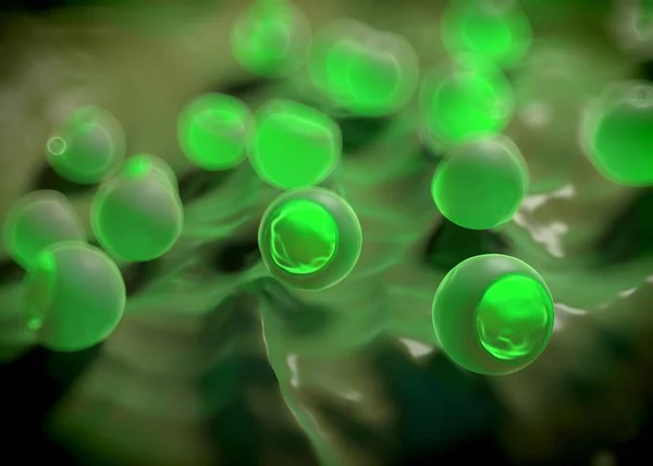 Renderização Células Bacterianas — Fotografia de Stock