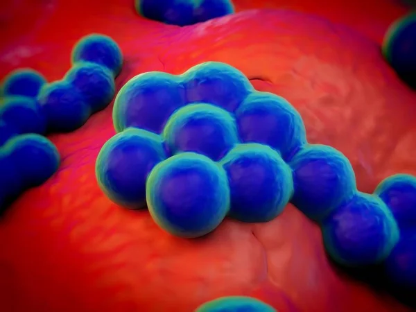 Süperböcek Veya Staphylococcus Aureus Mrsa Bakterisi — Stok fotoğraf