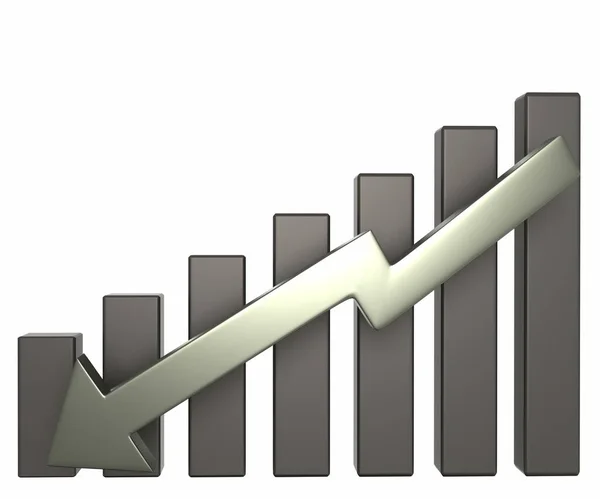 Freccia Alzando Mostrando Crescita Del Mercato Eccellente Crescita — Foto Stock