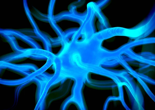 Idegrendszer Részét Képező Idegsejtek Vagy Idegsejtek Amelyek Elektromos Kémiai Jelzéssel — Stock Fotó