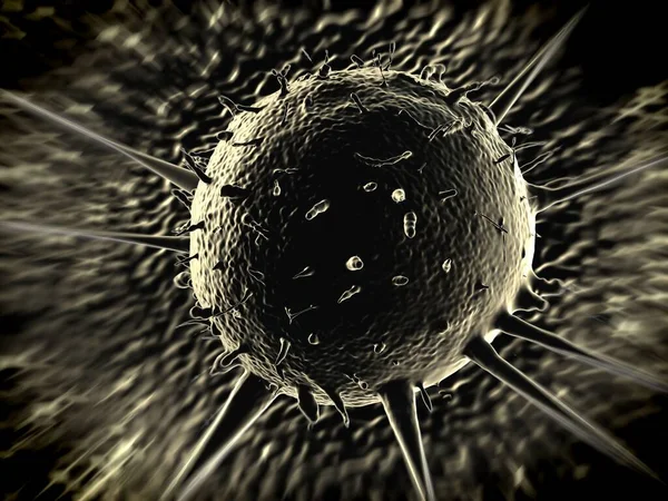 Mouth cancer cell closeup