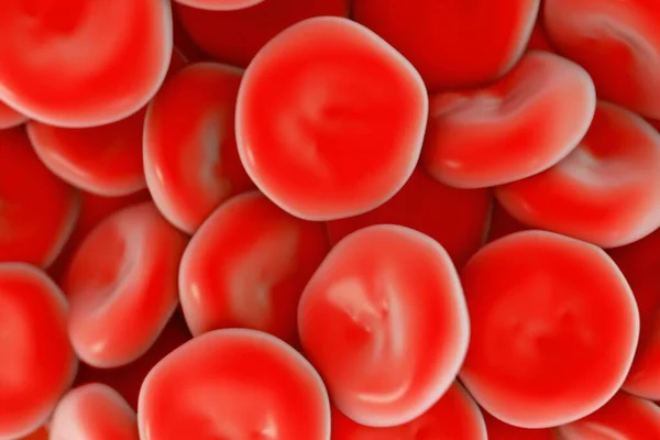 Vörös Vérsejtek Nagy Részletességgel Illusztráció — Stock Fotó