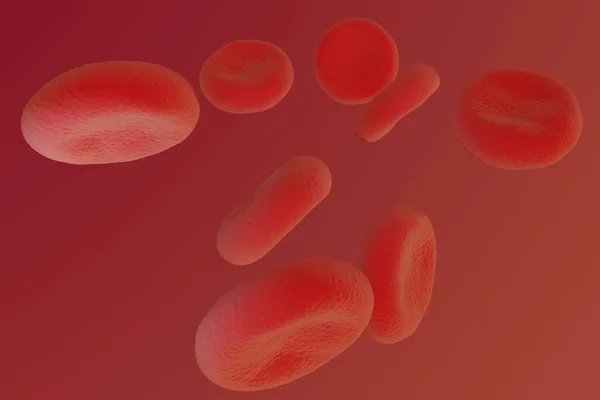 Απεικόνιση Των Ερυθρών Αιμοσφαιρίων Υψηλή Λεπτομέρεια — Φωτογραφία Αρχείου